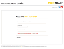 Tablet Screenshot of prensa.renault.es