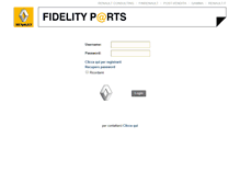 Tablet Screenshot of fidelityparts.renault.it